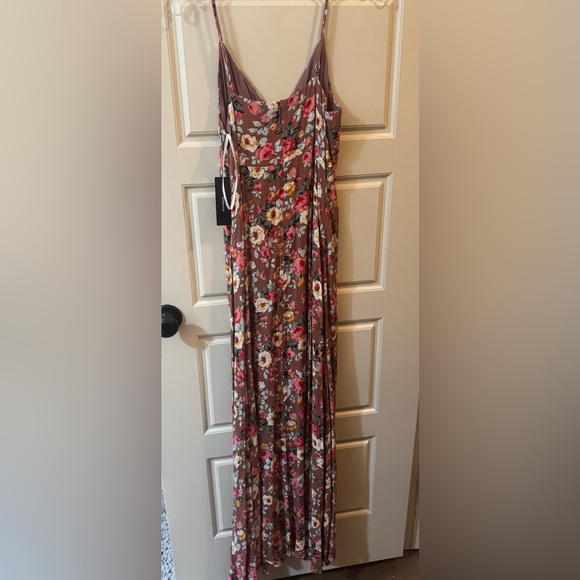 NWT Lulus Everlasting Bliss Blush Floral Print Maxi Dress MEDIUM - Picture 5 of 9